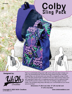 Colby Sling Pack - Wholesale Paper Pattern