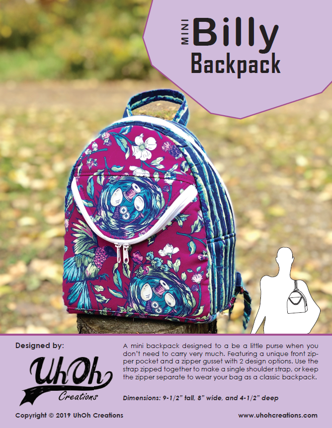 Mini Billy Backpack - Wholesale Paper Pattern